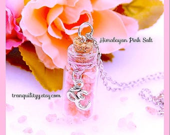 Collana di sale rosa dell'Himalaya*Protezione al quarzo rosa/EO *Guarigione*Amore per se stessi/Consapevolezza/Chiaroveggenza/Consapevolezza*/Flacone da 2 ml/Creato da: Von'Dez