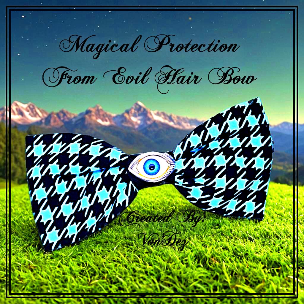 Evil Eye Hair Bow: Houndstooth Protection Hair Clip - Etsy