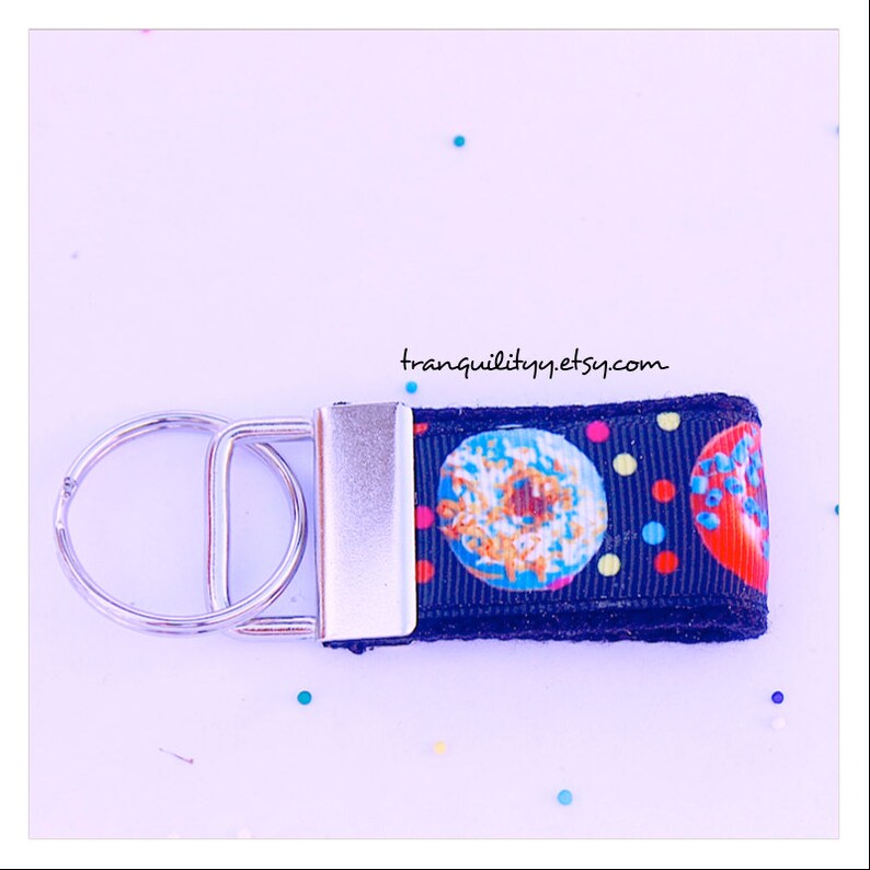 Donut Keyring Handmade By: Tranquilityy Birthday Keyring Wristlet Key Fob Donuts Keychain Donut Key Fob