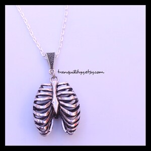 Rib Cage Necklace 3D Rib Cage Key Chain Respiratory | Etsy