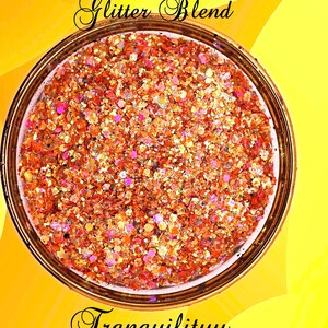 Glitter Mix Orange Dreamsicle Glitter/In-House Blend/ Shaker Charms/Candle Toppers/ Nail Art/ Resin Art/ Diy Projects/ Tumblers/Slime/Resin