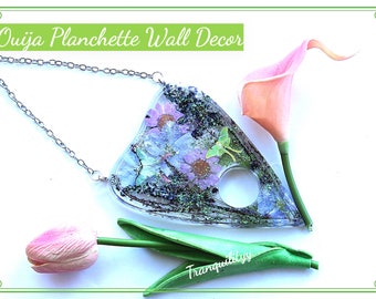 Ouija Planchette Wall Hanging/Luna Moth Resin Ouija Oracle/Floral Spirit Planchette/Sacred Space Altar Witchy  Decor