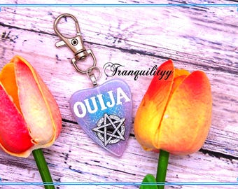 Ouija Planchette Charm: Pentagramm Spirit Board Anhänger, Taschenclip