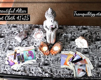 Reversible Tarot Altar Cloth: Cotton Spell Work Cloth (41"x15.5")