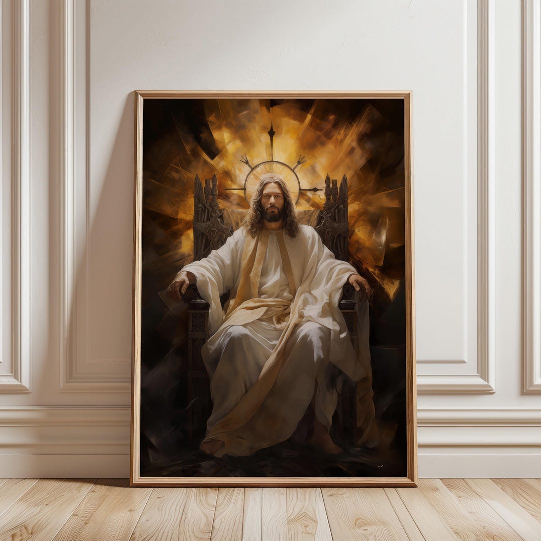 Jesus King of Kings Seated on the Throne – Christian Canvas Art – Regal ...