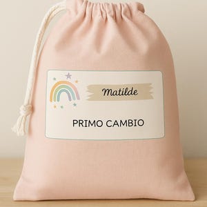 Kit Etichette Nascita Per Bimba Personalizzabili Con Nome Per Borsa Parto + Liste Parto Mamma e Naonata - PDF Stampabile