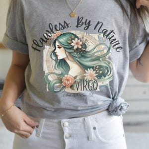 Flawless by Nature Virgo Zodiac Tee, Astrology, Womens Fashion, Birthday Gift, Horoscope, Gift for Her, Zodiac Graphic