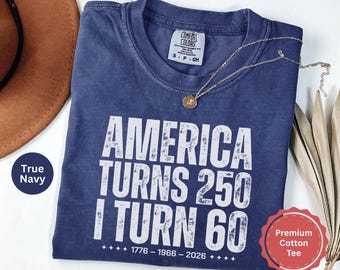 Vintage 60th Birthday Shirt 1966, America Turns 250 Tee, 60th Birthday Gift Idea, Patriotic Birthday Shirt 2026, 1966 Birthday T-Shirt