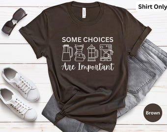 Shirt grappig koffiesnob, sommige keuzes zijn belangrijk T-shirt, espresso, overgieten, French Press en Cold Brew T-shirt, cadeau voor koffieliefhebber