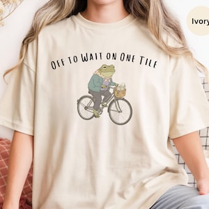 Grappig shirt mahjongkikker, cadeau mahjong-speler, T-shirt mahjongliefhebber, cadeau voor tante mahjong, Comfort Colors®, off to wait on one tile afbeelding 2