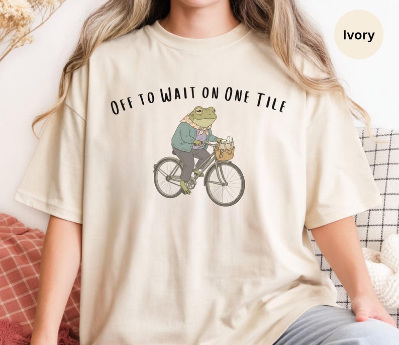 Grappig shirt mahjongkikker, cadeau mahjong-speler, T-shirt mahjongliefhebber, cadeau voor tante mahjong, Comfort Colors®, off to wait on one tile afbeelding 2