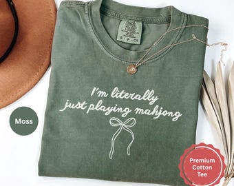 Comfort Colors® mahjong-shirt, mahjong-speler cadeau, ik speel letterlijk mahjong-T-shirt, mahjong nacht-T-shirt, mahjong-liefhebber cadeaus