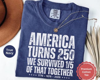 Vintage 50th Anniversary Shirt 1976, America Turns 250 Tee, Couples 50 Year Marriage Gift, Patriotic Anniversary Gift 2026, Comfort Colors