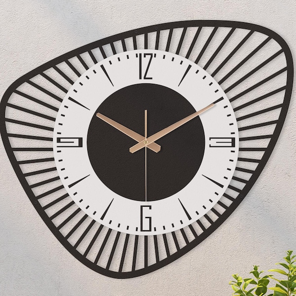 Mid century modern art clock, Mid century decor, Clock for wall, Wall clock wood, Unique clock, Wall clock modern, Retro, MCM decor, Kitchen
