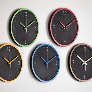 Colorful Kitchen Wall Clock Unique, Clocks for wall, Modern Wall Clock, Round Wall Clock, Wall Clock Decor, Home, Office, Livingroom, Silent