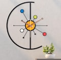 Mid century modern wall clock decor, Large wall clock unique, Clock for wall, Starburst clock, Retro wood wall clock, Art clock, Farmhouse