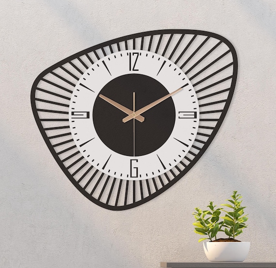 Mid century modern art clock, Mid century decor, Clock for wall, Wall clock wood, Unique clock, Wall clock modern, Retro, MCM decor, Kitchen