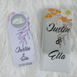 Personalized Magnet Bottle Opener Wedding Favor, Custom Engraved Bottle Opener, Wedding Souvenir, Magnet Bottle Opener in Bulk, Wedding Gift