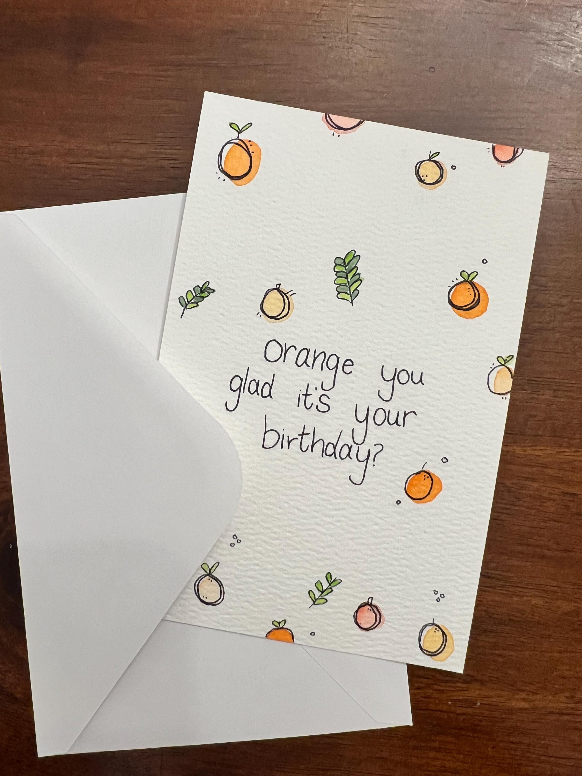 Hand Painted Watercolor Birthday Greeting Card - Etsy