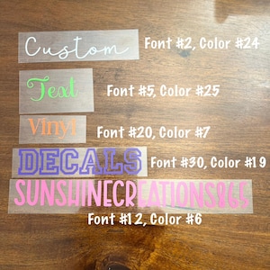 Custom Text Vinyl Decals - Build Your Own Decals - Personalized Decals- Custom Stickers-Car decals- Affirmation decals- Custom