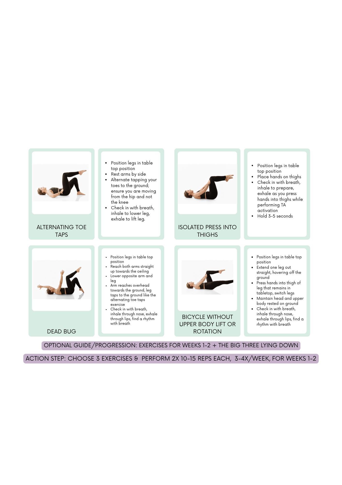 Diastasis Recti Workout