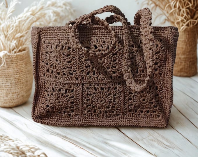 Handmade Woven Straw Tote Bag