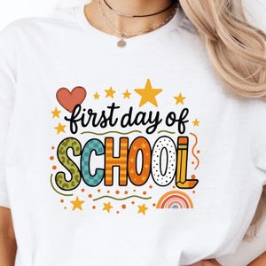 First Day Of School Png, Back To School Png, Teacher PNG, Preppy Back To School Png, School Png