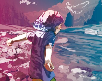 Towards the Magic River – Digital Illustration to Download