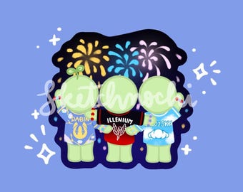 Illenium, Dabin, Said the Sky Smiski Sticker /  Rave Festival Jersey Sticker / Die Cut Decal