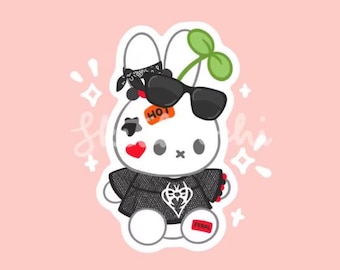 Nite Miffy Sticker /  Rave Festival Jersey Sticker / Die Cut Decal