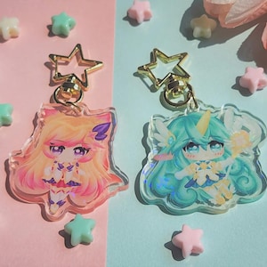 Star Guardian Holographic Keychain: League of Legends Charm