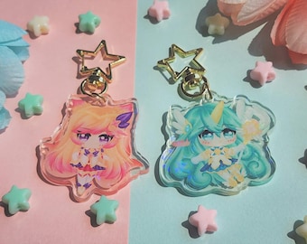 Star Guardian Holographic Keychain: League of Legends Charm