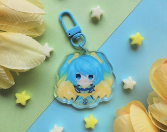Sona League of Legends Keychain: Hand Drawn Acrylic Charm