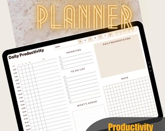 Daily Productivity & Manifestation Planner | Digital Download | Undated PDF