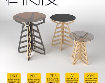 CNC Event Table Cutting File – Geometric Design, 3 Sizes (Digital Download)