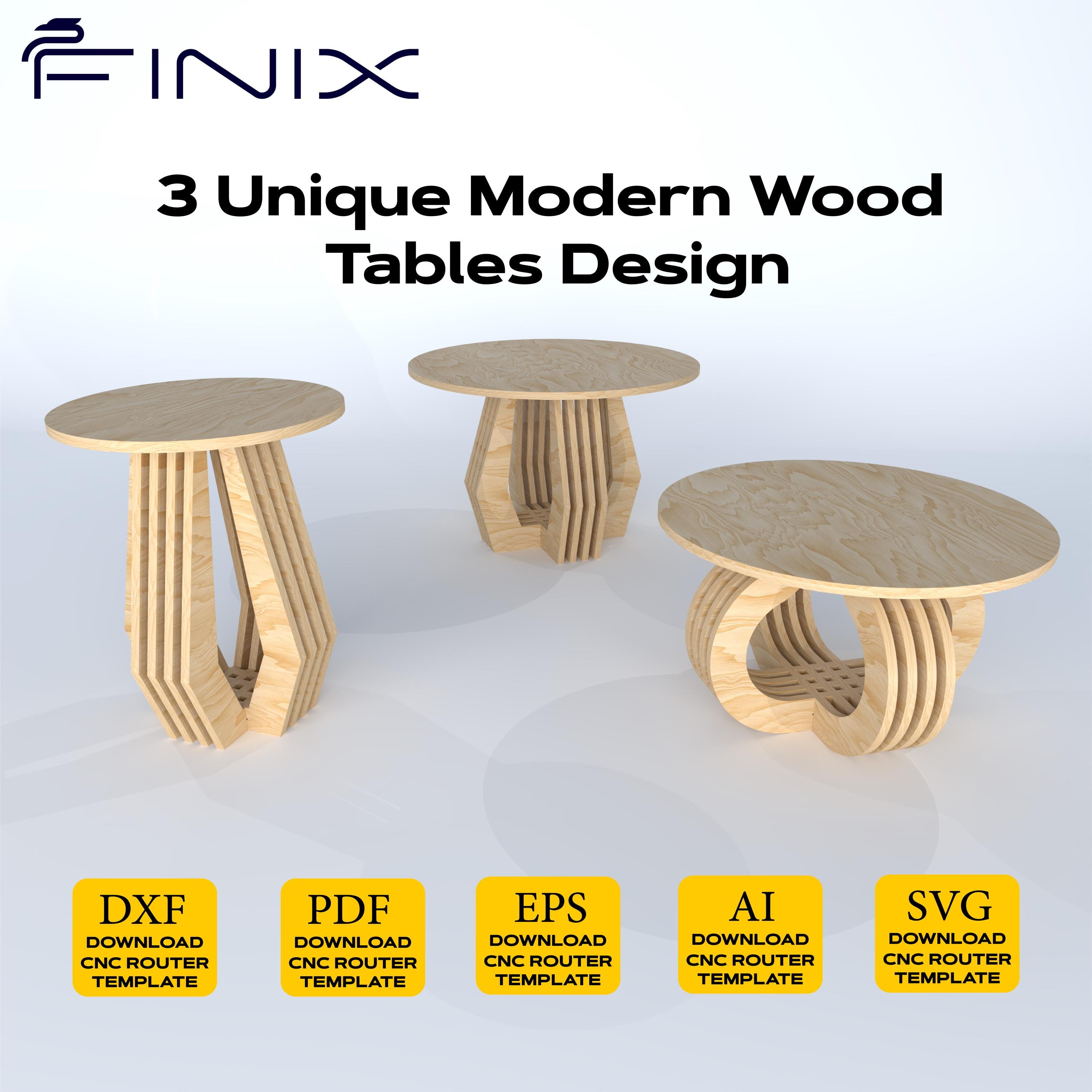 CNC Coffee Table Design Bundle – Modern Wood, No Glue (digital