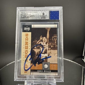 2003 Upper Deck Chris Mullin Autograph Game Used Patch Jersey Fusion BGS 9