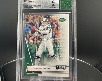 1973 Game Used Jersey Patch - Panini Playoff 2020 - Joe Namath #25 BGS 9