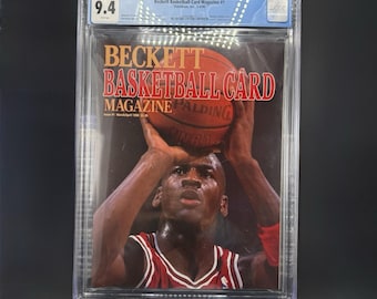 Tarjeta Beckett de Michael Jordan de los Chicago Bulls n.° 1, marzo/abril de 1990, CGC 9.4