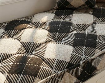 Linen Window Seat Cushion, Indoor Cushion, French Style Cushion, Floor Cushion