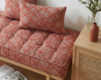 French Cushion Indoor, Tufted Bench Cushion, Window Seat Cushion, Reading Nook Cushion, French Seat Cushion, Comfy Floor Cushion