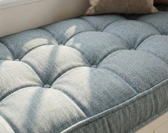 French Cushion Indoor, Tufted Bench Cushion, Window Seat Cushion, Reading Nook Cushion, French Seat Cushion, Comfy Floor Cushion