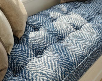 Linen Window Seat Cushion, Indoor Cushion, French Style Cushion, Floor Cushion