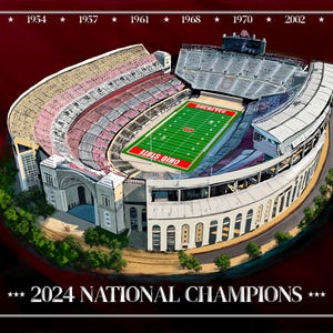 Ohio State 2024 champions - Stadium painting