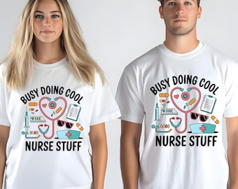 Katoenen T-shirt Nurse Stuff, cadeau voor gezondheidszorghumor