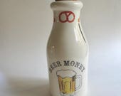 Pub Crawl Ceramic Beer Money Bank Vintage Barware Santa Ana Crock Co Man Cave Beer Lover Gift for Him Drinking