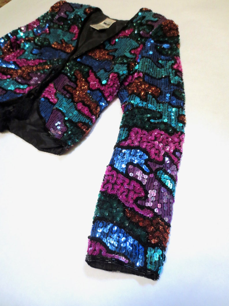 rainbow sequin jacket