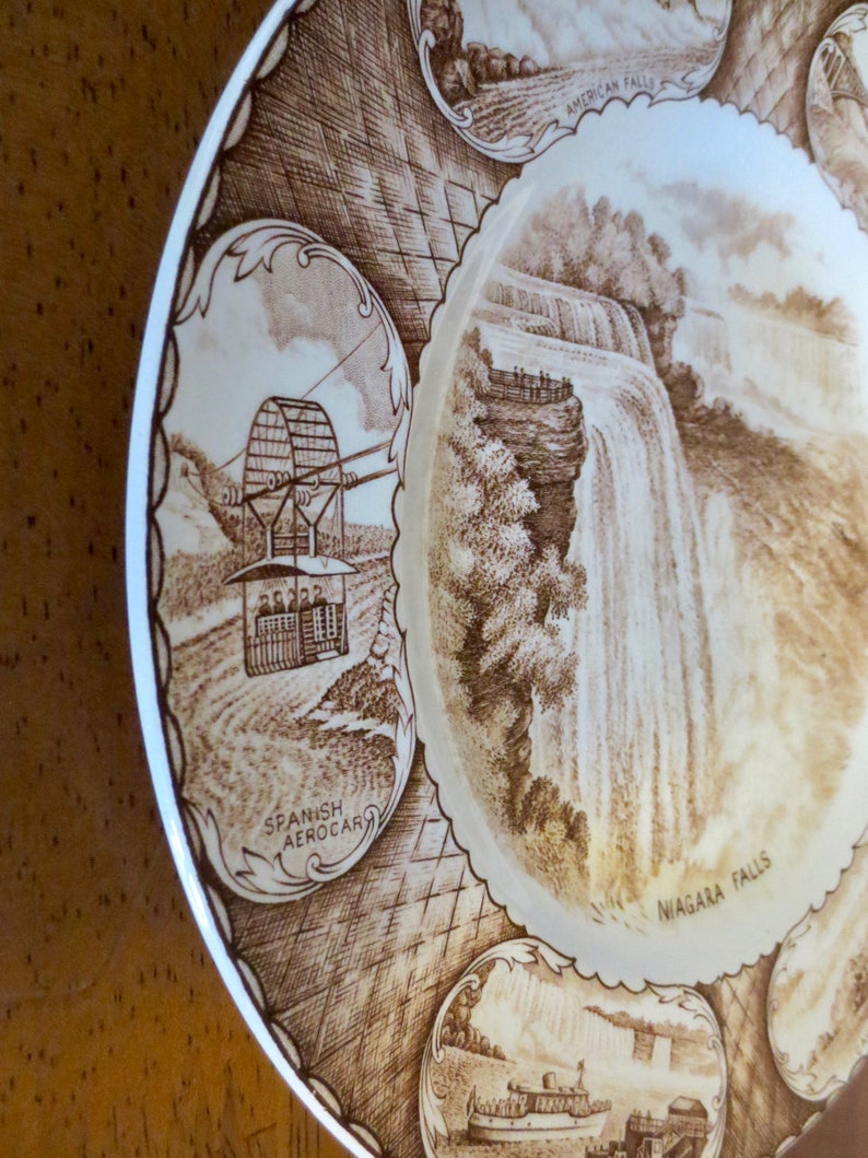 Niagara Falls Plate Antique Niagara Falls Souvenir Plate Etsy