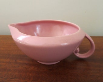 1930s Vernon Kilns Carnation Pink Pottery Creamer Ultra California Vintage Art Deco