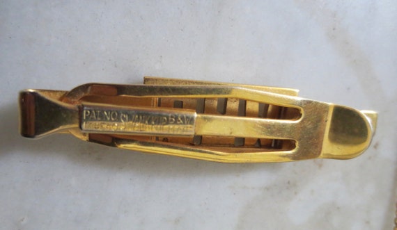 SWANK Monogram BRM Gold Tie Bar and Tie Bar Penda… - image 7